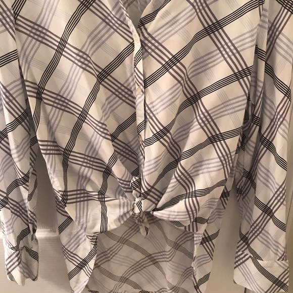 Loft white checkered tunic top - Picture 2 of 4